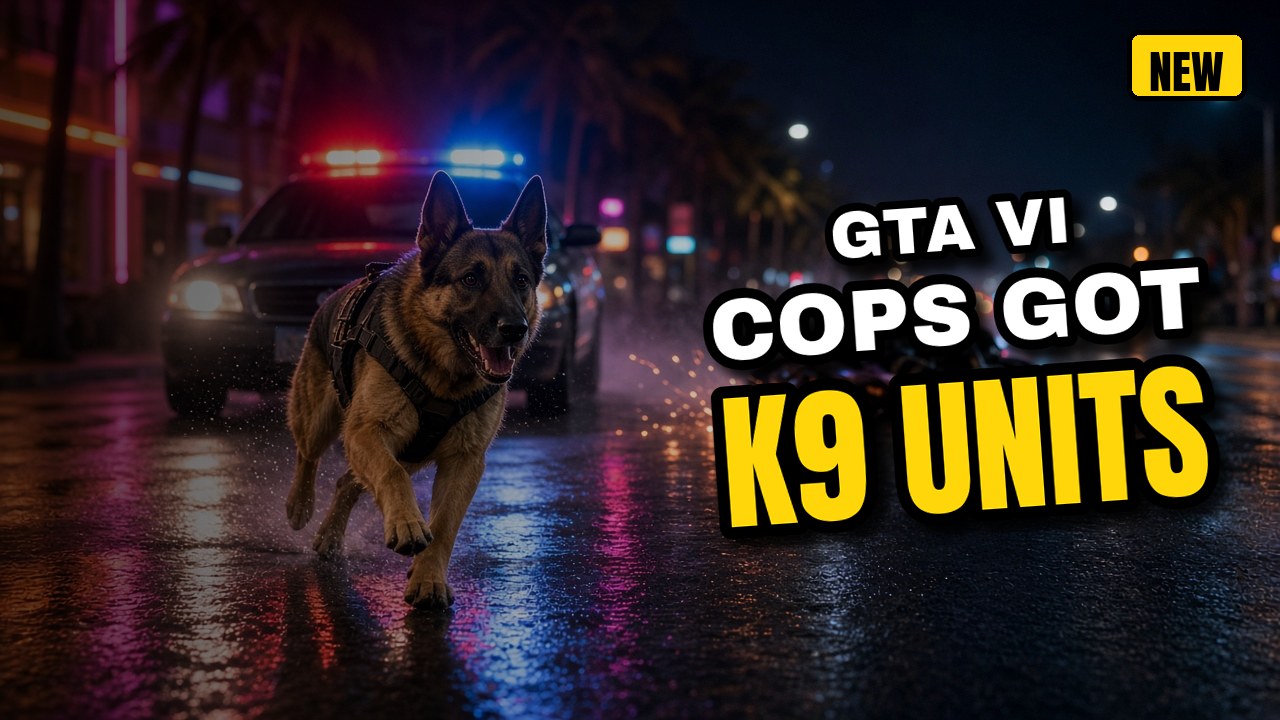 GTA 6 Edge Preview: 12 New Screenshots, Police K9 Units, Criminal Profiles and a Justice Score Album